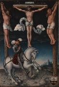 Lucas Cranach The Crucifixion with the Converted Centurion. oil
